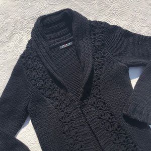 Target: Black warm knit sweater / cardigan